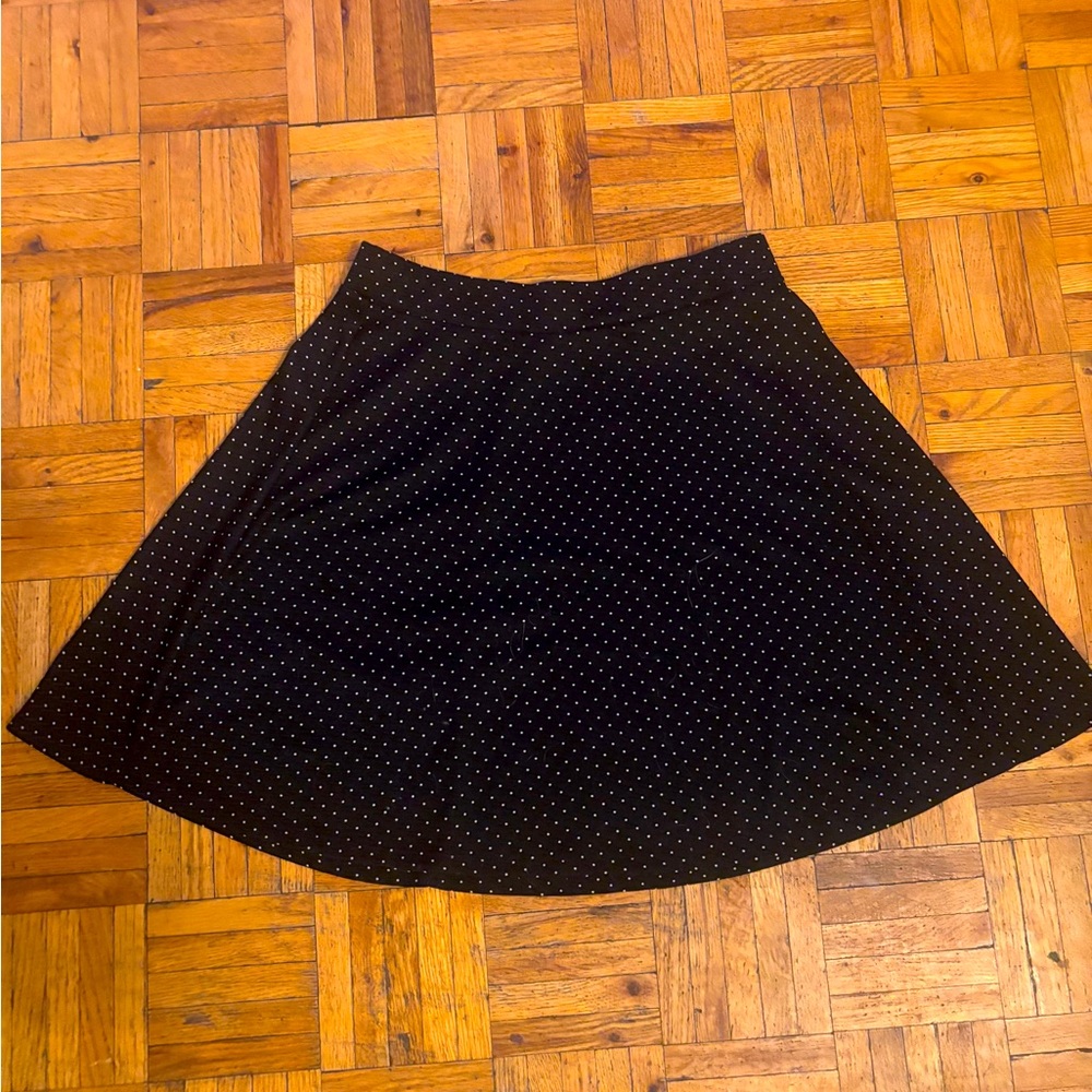 Elegant Black Polka Dot Skirt, size 4, H&M